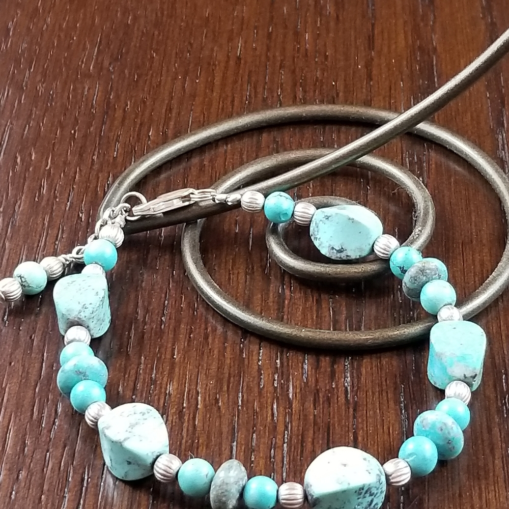 Reduced: Handcrafted Turquoise Bracelet.